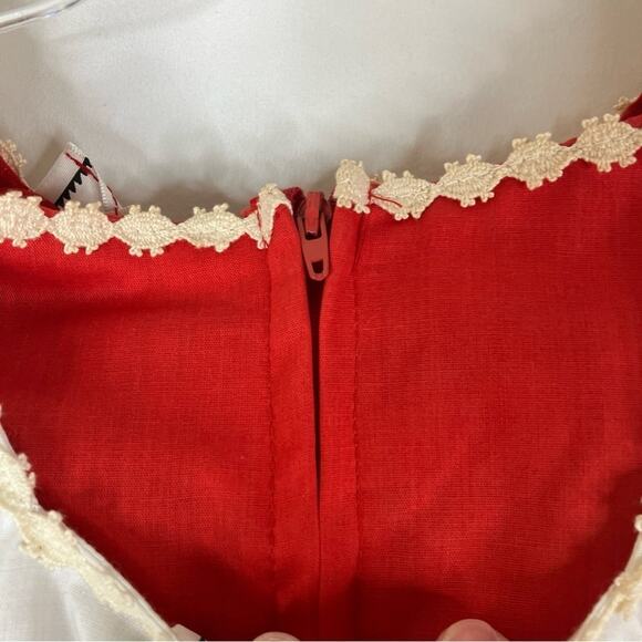 Kate Schorer Originals | Vintage Red White Square Dance Dress M - Picture 6 of 7